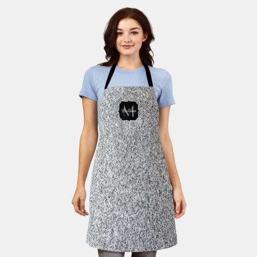 Tablier Parties scintillant gris argent scintille Monogram (Porté)