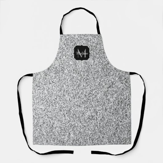 Tablier Parties scintillant gris argent scintille Monogram (Recto)