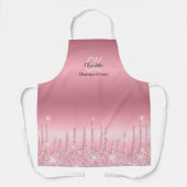 Tablier Parties scintillant Holographique Chic Moderne Ros (Recto)