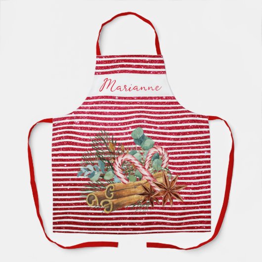 Tablier Parties scintillant look Red Pine Sucre de canne B (Recto)