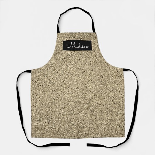 Tablier Parties scintillant moderne Black Gold Sparkle Per (Recto)