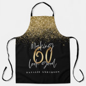 Tablier Parties scintillant moderne en or noir 60e anniver (Recto)