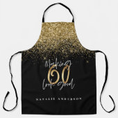 Tablier Parties scintillant moderne en or noir 60e anniver (Recto)