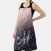 Tablier Parties scintillant moderne noire et rose Étincell (Insitu)