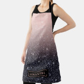 Tablier Parties scintillant moderne noire et rose Étincell (Insitu)