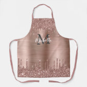 Tablier Parties scintillant moderne Rose Rose Gold Drives  (Recto)