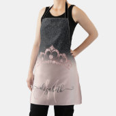 Tablier Parties scintillant noire Ombre Rose Gold Tiara Di (Insitu)