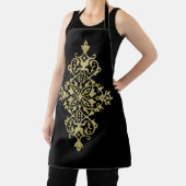 Tablier Parties scintillant or et noir (Insitu)