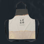 Tablier parties scintillant or rose noir rose moderne élég<br><div class="desc">Design moderne budget élégant rose or effet rose,  noir et naturel marque d'entreprise design uniforme..</div>