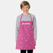 Tablier Parties scintillant rose chaud rétro Sparkle Nom p (Porté)
