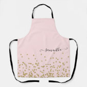 Tablier Parties scintillant rose et or (Recto)