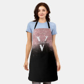 Tablier Parties scintillant rose étincelle Monogramme Bla (Porté)