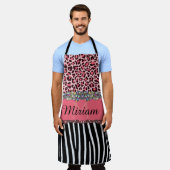 Tablier Parties scintillant rose fantaisie fille Empreinte (Porté)