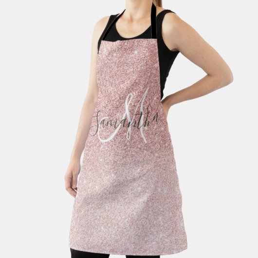 Tablier Parties scintillant rose moderne étincelles Nom pe (Insitu)