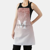 Tablier Parties scintillant Rose or tendance Monogramme  (Insitu)