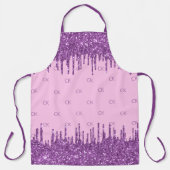 Tablier Parties scintillant rose violet rose monogramme in (Recto)