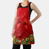 Tablier Parties scintillant rouges avec Bow et ornements d (Insitu)