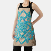 Tablier Parties scintillant turquoise Mandala 2 (Insitu)