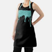 Tablier Parties scintillant Turquoise noire Aqua Blue Spar (Insitu)