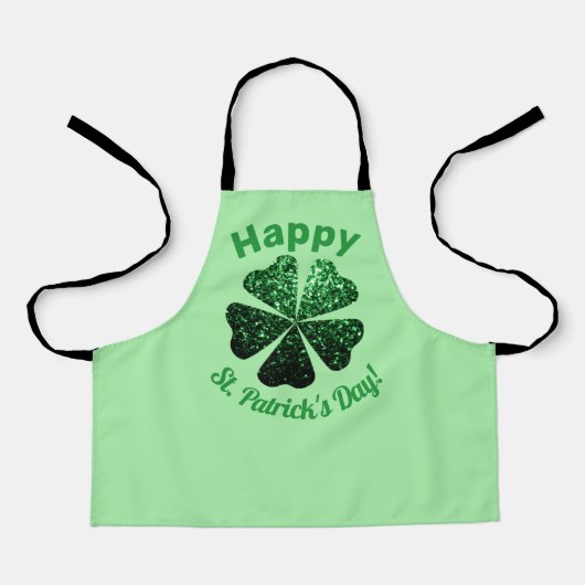 Tablier Parties scintillant vert foncé pétillant Shamrock  (Recto)