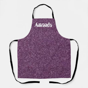 Tablier Parties scintillant violet Faux Tout-En-Tout Impri
