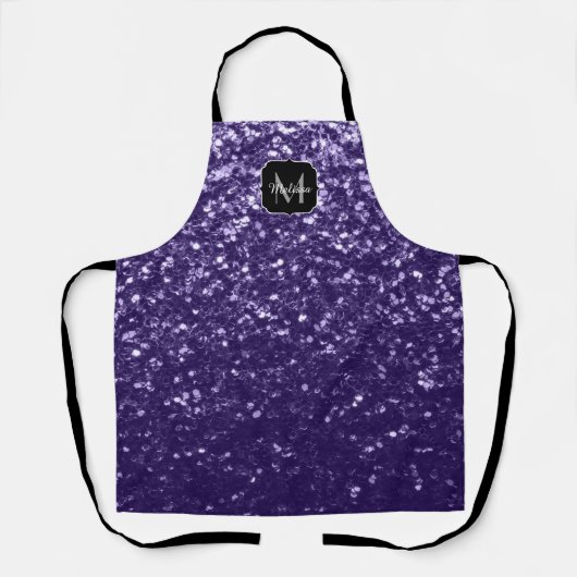 Tablier Parties scintillant violet foncé ultra violet scin (Recto)