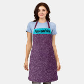 Tablier Parties scintillant violette Look Filles Turquoise (Porté)