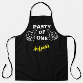 Tablier "Party of One" Chef Apron - Custom Kitchen Gift (Recto)