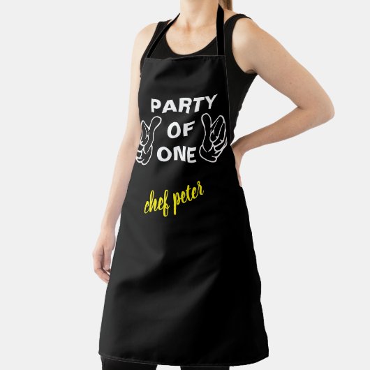 Tablier "Party of One" Chef Apron - Custom Kitchen Gift (Insitu)