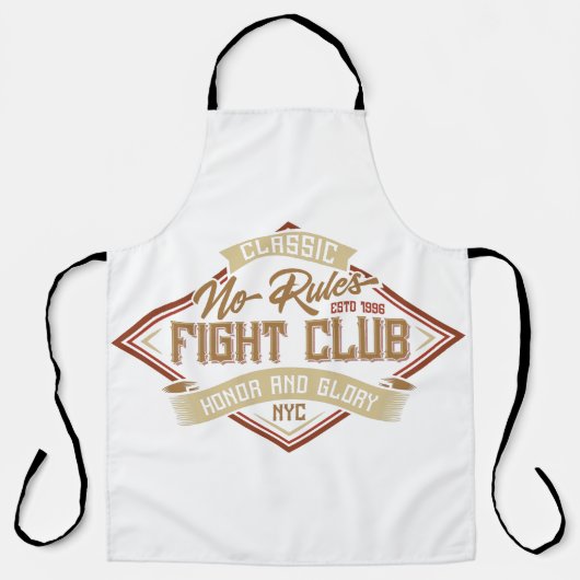 Tablier Pas de règlement Club de combat (Recto)