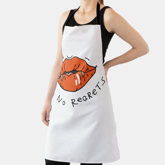 Tablier Pas de Regrets Red Lips Valentine (Insitu)