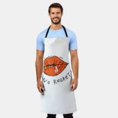 Tablier Pas de Regrets Red Lips Valentine (Porté)