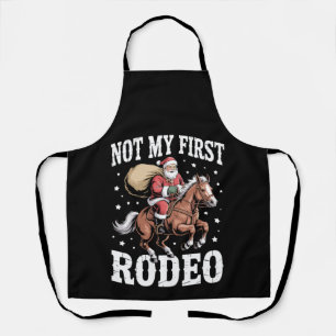 Tablier Pas mon premier rodéo de Noël Père Noël Cheval Cow