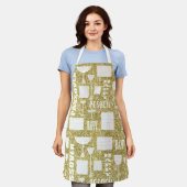 Tablier Passover Matzah Vin Gold Apron (Porté)