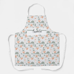 Tablier Pastel Apron personnalisé - Initiale moderne & Nom
