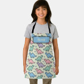 Tablier Pastel Arcade Dinosaur Pixel Silhouettes Motif (Insitu)