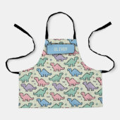 Tablier Pastel Arcade Dinosaur Pixel Silhouettes Motif (Recto)