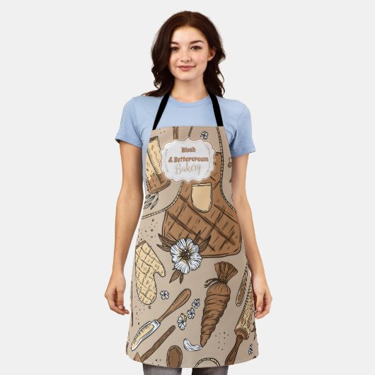 Tablier Pastel Bakery Branding (Porté)