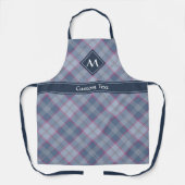 Tablier Pastel Bleu et Tartan rose (Recto)