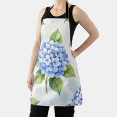 Tablier Pastel Blue Hydrangea Bouquet Pattern (Insitu)