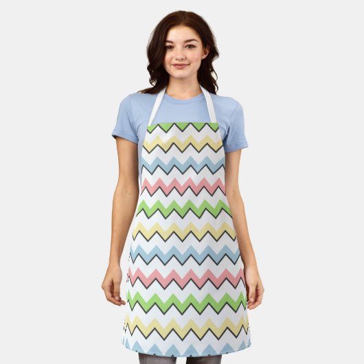 Tablier Pastel Chevron par Shirley Taylor (Porté)