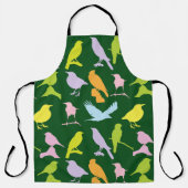 Tablier Pastel Coloured Variété d'oiseaux Motif (Recto)
