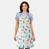 Tablier Pastel Corgi Apron (Porté)