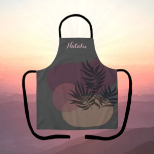 Tablier Pastel doux Abstrait Charbon Tropical Apron