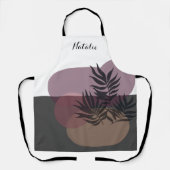 Tablier Pastel doux Abstrait Lavande Tropical Apron (Recto)