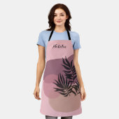 Tablier Pastel doux Abstrait Pink Tropical Apron (Porté)