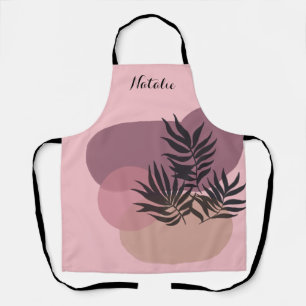 Tablier Pastel doux Abstrait Pink Tropical Apron