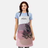 Tablier Pastel doux Abstrait Pink Tropical Apron (Porté)