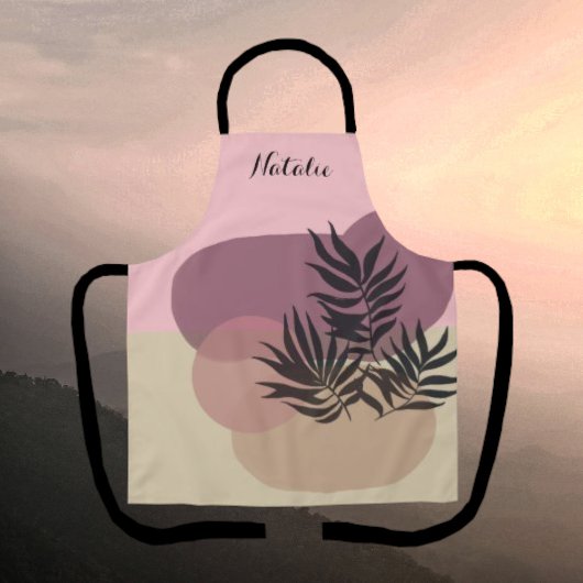Tablier Pastel doux Abstrait Tan rose Tropical Apron