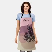 Tablier Pastel doux Abstrait Tan rose Tropical Apron (Porté)